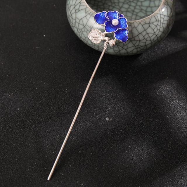 Qfdian gifts for her Chinese Style Hanfu Hair Stick Vintage Women Metal Hair Fork Hair Chopsticks Hairpin Woman Jewelry Hair Clip Accessories