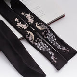 Qfdian  valentines day gifts for her China Ancient Style Flower Hanfu Embroidery Hair Band Fairy Hair Ribbon Chinese Wedding Party Headbands Bride Hair Accessories