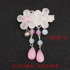 Qfdian Holiday gift Antique Hanfu headwear hairpin female hair hairpin step tassel accessories bride costume wedding hair accessories suit