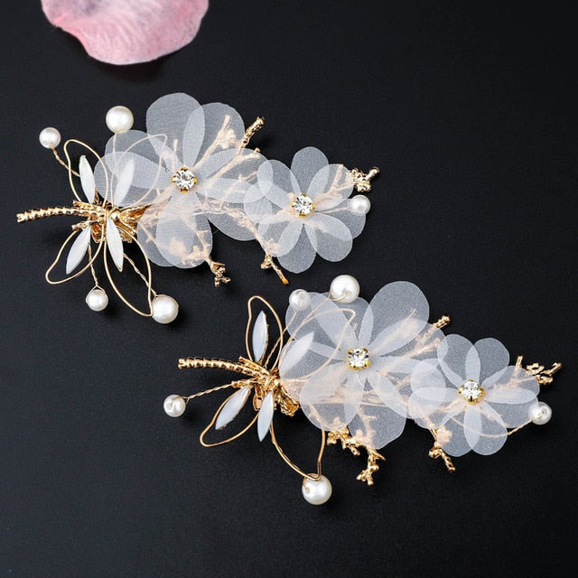 Qfdian gifts for women hot sale new Hair Clip Hanfu Hair Stick Bun Dragonfly Hairpins Retro Hair Accessories for Women U-shaped Hair Forks Tassel Duckbill Clip