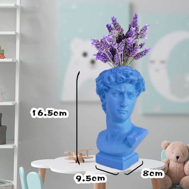 Qfdian valentines day gifts Nordic Vase Home Decor Vase Creative Human Head Portrait Flower Vases Room Decoration Resin David Flower Vase Room Decor