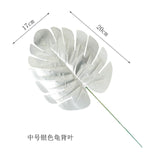 Qfdian Party decoration valentines day  5pcs Artificial Tropical Monstera Kwai Palm Tree Leaves Home Decoration for Hawaiian Luau Jungle Beach Party Table Supplies