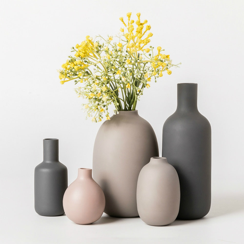Modern Home Decor Glass Vase Minimalism Living Room Decoration Accessories Vase Decoration Household Flower Vases Gifts
