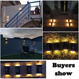 Qfdian Party decoration 2/6 LED Solar Lamp Outdoor Waterproof Street Lighting Wall Lamps Powerful Solar Powered Light for Garden Home Country Decoration