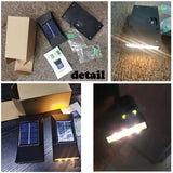 Qfdian Party decoration 2/6 LED Solar Lamp Outdoor Waterproof Street Lighting Wall Lamps Powerful Solar Powered Light for Garden Home Country Decoration