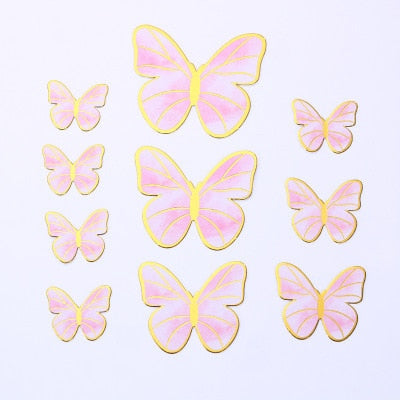 Qfdian Party gifts Party decoration hot sale new gifts for Baby Butterfly Cake Toppers Happy Birthday Cake Toppers Valentine Cake Decoration DIY Painted For Wedding Birthday Party Baby Shower