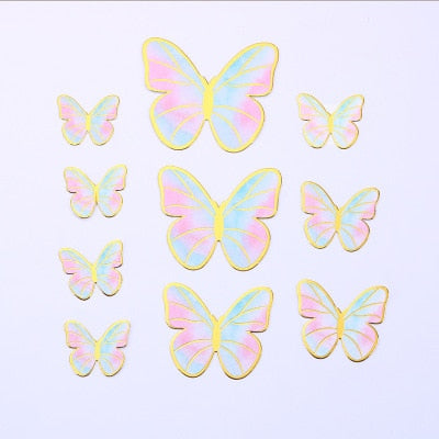 Qfdian Party gifts Party decoration hot sale new gifts for Baby Butterfly Cake Toppers Happy Birthday Cake Toppers Valentine Cake Decoration DIY Painted For Wedding Birthday Party Baby Shower