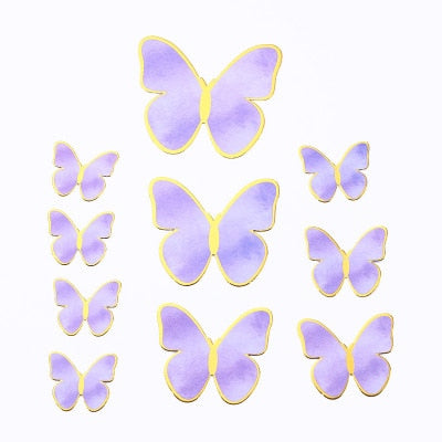 Qfdian Party gifts Party decoration hot sale new gifts for Baby Butterfly Cake Toppers Happy Birthday Cake Toppers Valentine Cake Decoration DIY Painted For Wedding Birthday Party Baby Shower