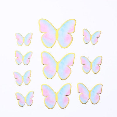 Qfdian Party gifts Party decoration hot sale new gifts for Baby Butterfly Cake Toppers Happy Birthday Cake Toppers Valentine Cake Decoration DIY Painted For Wedding Birthday Party Baby Shower