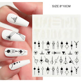 Qfdian valentines day gifts 1Pcs Valentines Nail Decor Stickers 3d Design Heart Letter Rose Flower Sexy Girls Manicure Sliders Nail Decoration