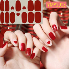 Qfdian valentines day decorations  Romantic Valentines Decals Nail Art Stickeres Sexy Lips Flower Heart Tattoo Full Wraps Nail Decoration Valentine&#39;s Day Gift