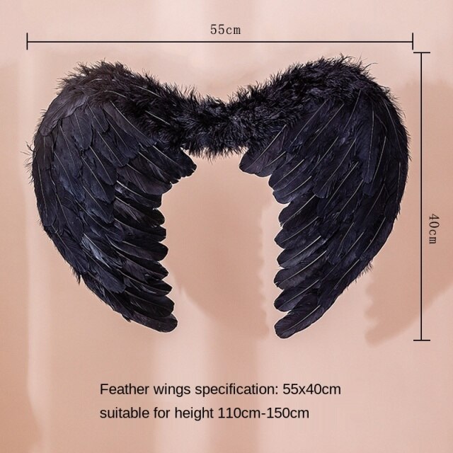 Qfdian valentines day decoration Women Girl White Angel Feather Wings Holiday Party Props Scene Layout Catwalk Show Christmas Decoration  Easter Valentines Day