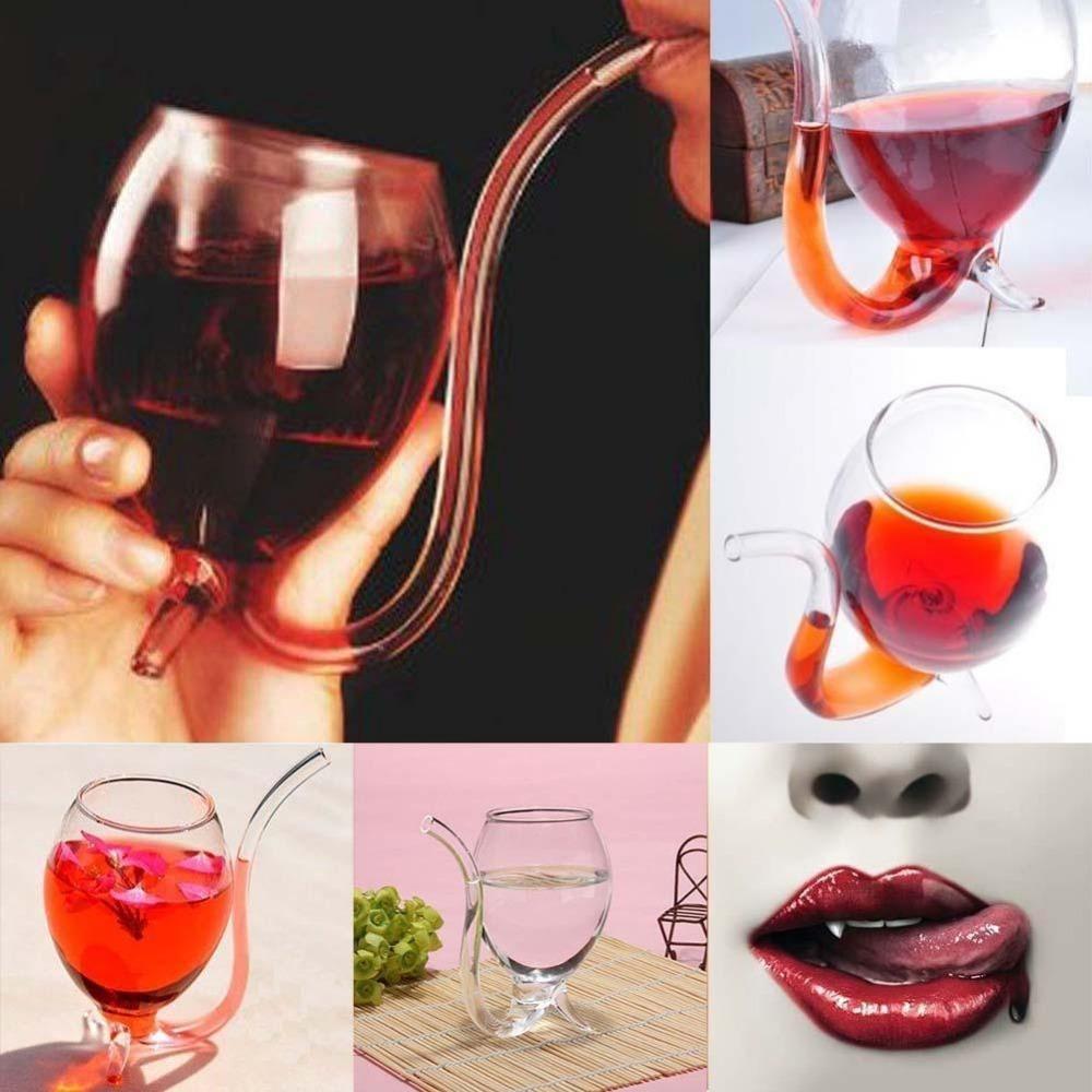 Wine Glass with Straw