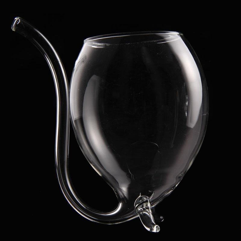 Wine Glass with Straw