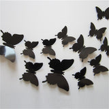 Qfdian Party decoration 24Pcs/Lot PVC 3D DIY Butterfly Wall Stickers Home Decor Poster for Kitchen Room Adhesive to Wall Decals Decoration