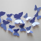 Qfdian Party decoration 24Pcs/Lot PVC 3D DIY Butterfly Wall Stickers Home Decor Poster for Kitchen Room Adhesive to Wall Decals Decoration