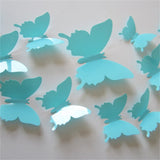 Qfdian Party decoration 24Pcs/Lot PVC 3D DIY Butterfly Wall Stickers Home Decor Poster for Kitchen Room Adhesive to Wall Decals Decoration