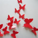 Qfdian Party decoration 24Pcs/Lot PVC 3D DIY Butterfly Wall Stickers Home Decor Poster for Kitchen Room Adhesive to Wall Decals Decoration