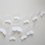 Qfdian Party decoration 24Pcs/Lot PVC 3D DIY Butterfly Wall Stickers Home Decor Poster for Kitchen Room Adhesive to Wall Decals Decoration