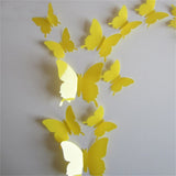 Qfdian Party decoration 24Pcs/Lot PVC 3D DIY Butterfly Wall Stickers Home Decor Poster for Kitchen Room Adhesive to Wall Decals Decoration